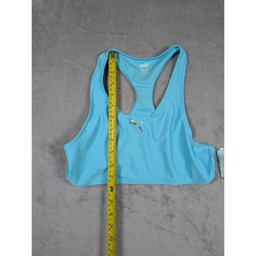PUMA Girls Swimsuit Top Size XL Turquoise Active Summer Swimwear Performance